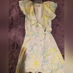 Gianni Bini brand wrap dress, size M, Pastel animal print